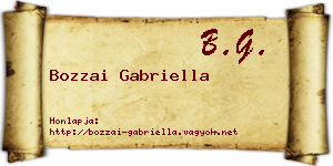 Bozzai Gabriella névjegykártya