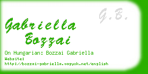 gabriella bozzai business card